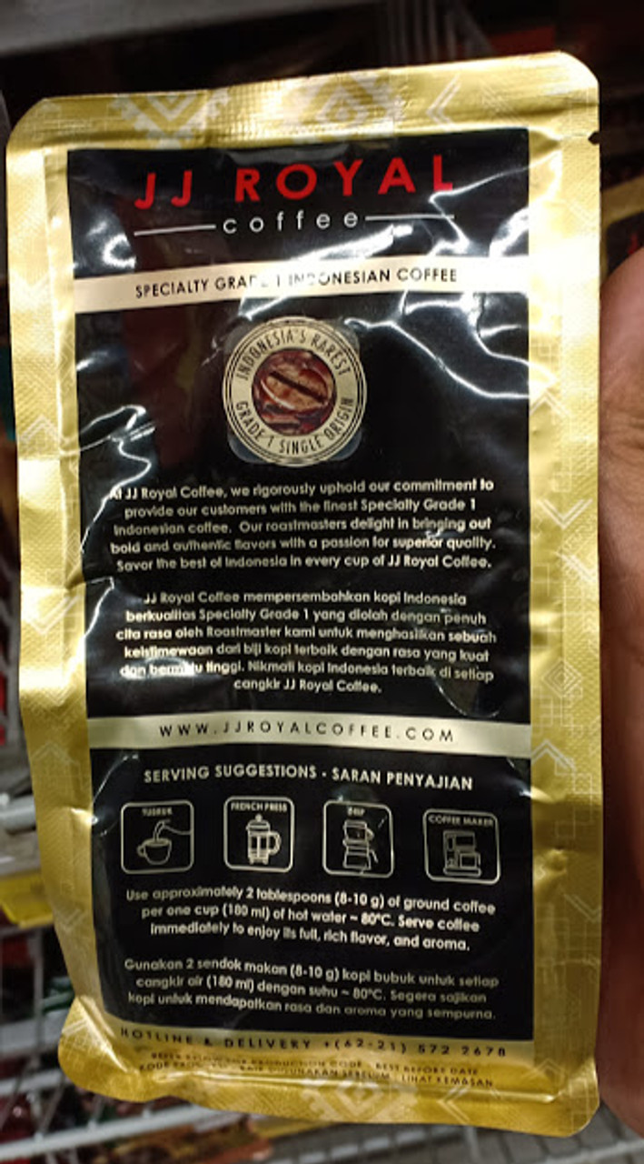 JJ Royal  Arabica Aceh Gayo Ground Coffee 100gr