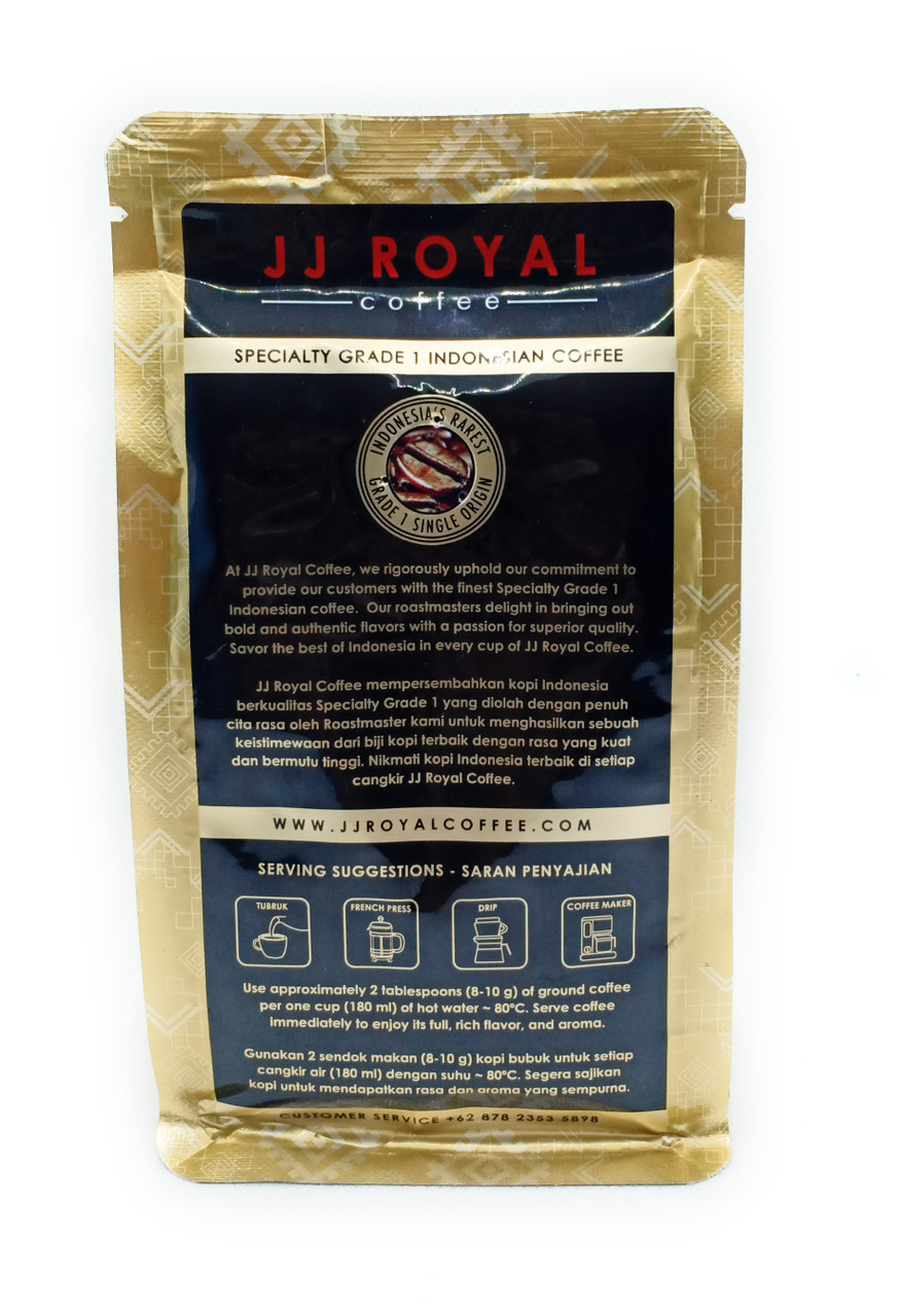 JJ Royal Lampung Robusta (Ground Coffee) - Indonesian Single Origin, 100 Gram