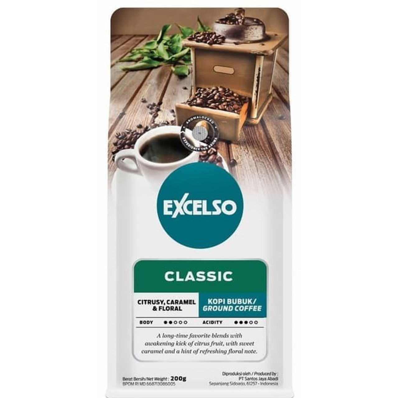  Excelso Classic- Coffe Ground, 200 Gram (Pouch)