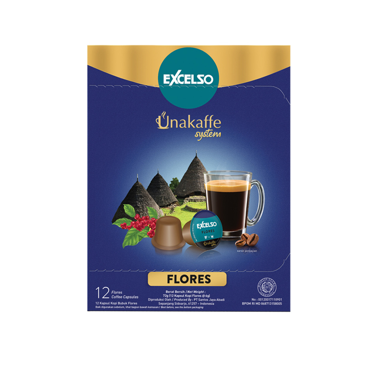 Excelso Unakaffe Flores - Coffee Pod 12-ct (1 Box)