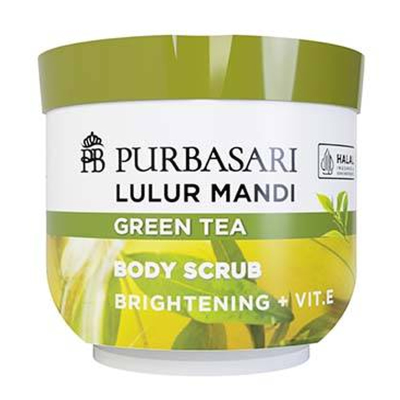 Purbasari Lulur Mandi Green Tea Body Bath Scrub, 200 Grams Javanese