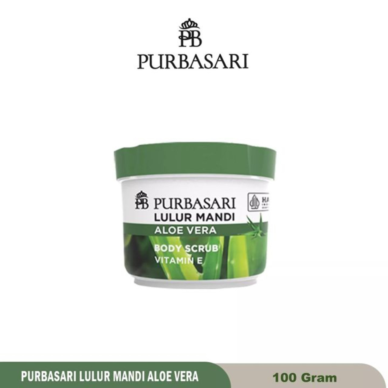 Purbasari Lulur Mandi Aloe Vera -  Body Bath Scrub  Aloe Vera, 100 Grams