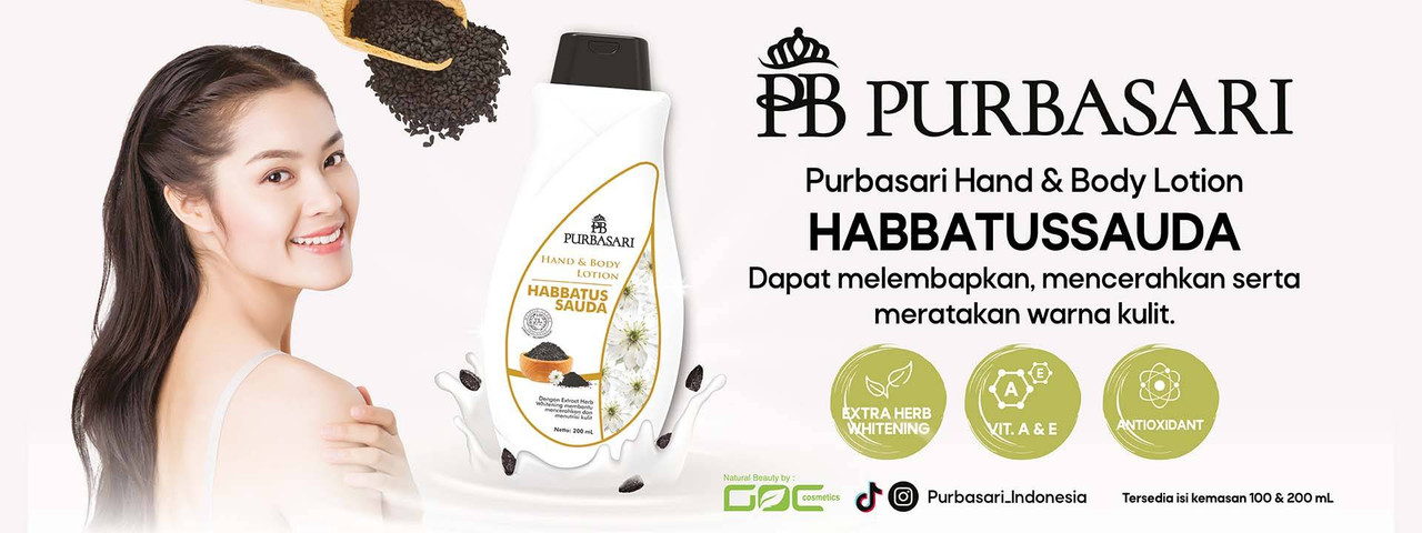 Purbasari Hand and Body Lotion Habbatussauda (Black Seed), 200 ml