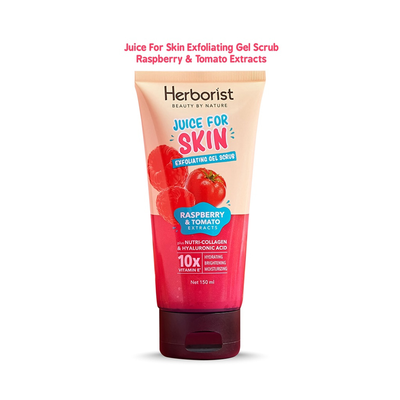 Herborist Juice For Skin Exfoliating Gel Scrub Raspberry & Tomato 150 ml