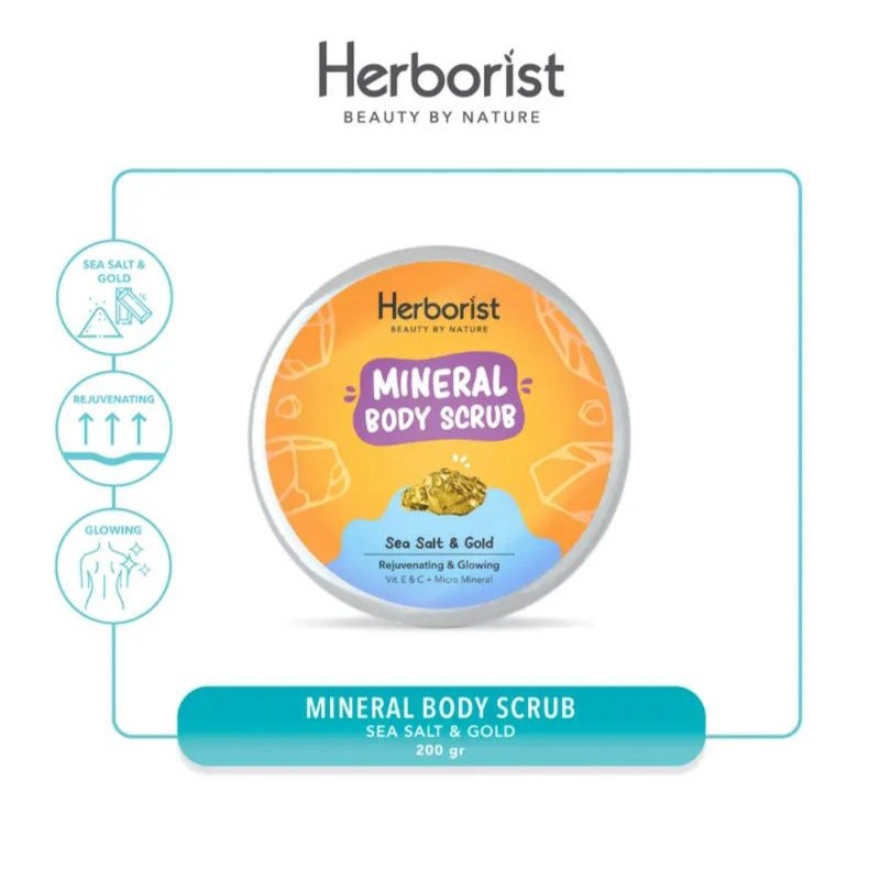 Herborist Mineral Body Scrub Sea Salt & Gold 200 gr UD Jawa Berkah Makmur