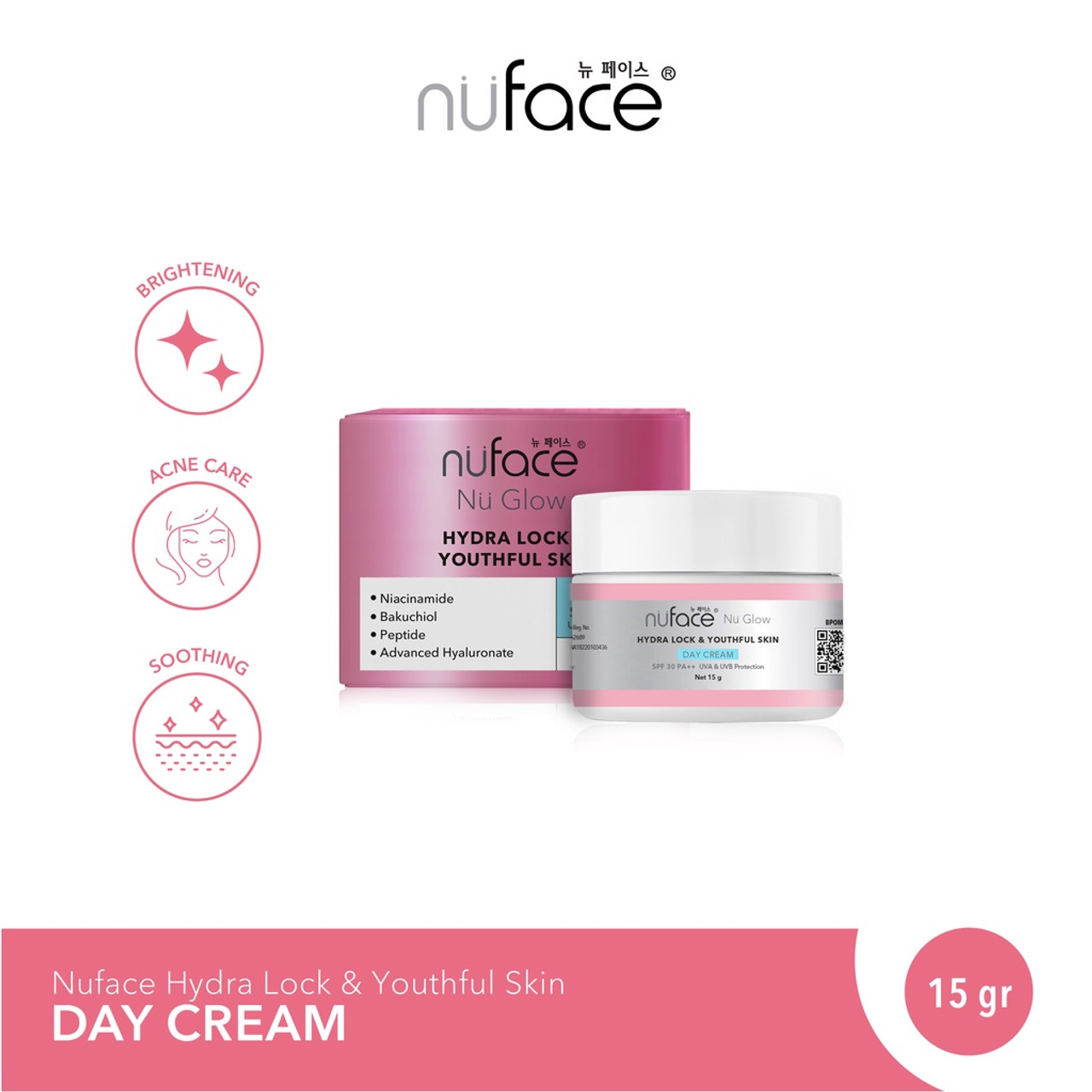 Nuface Nu Glow Hydralock & Youthful Day Cream, 15gr