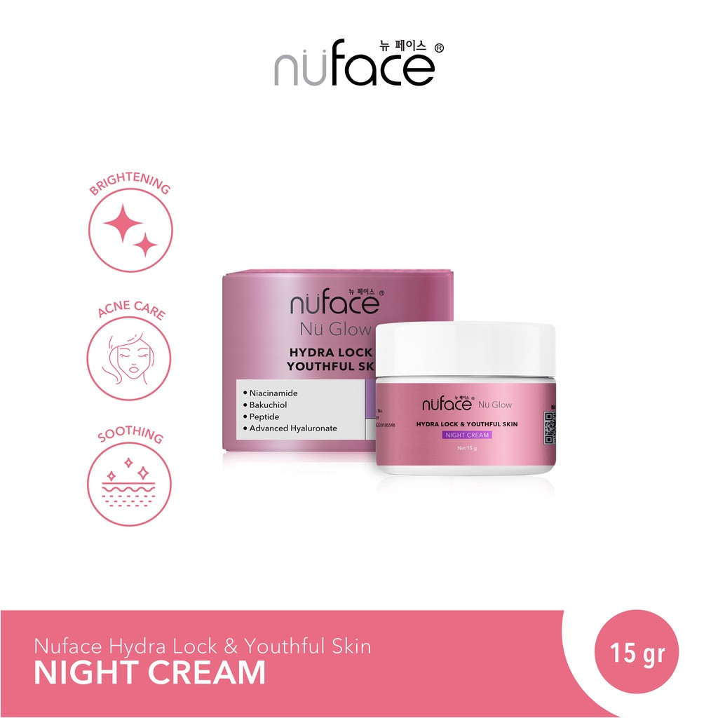 Nuface Nu Glow Hydralock & Youthful Night Cream, 15 gr - Javanese