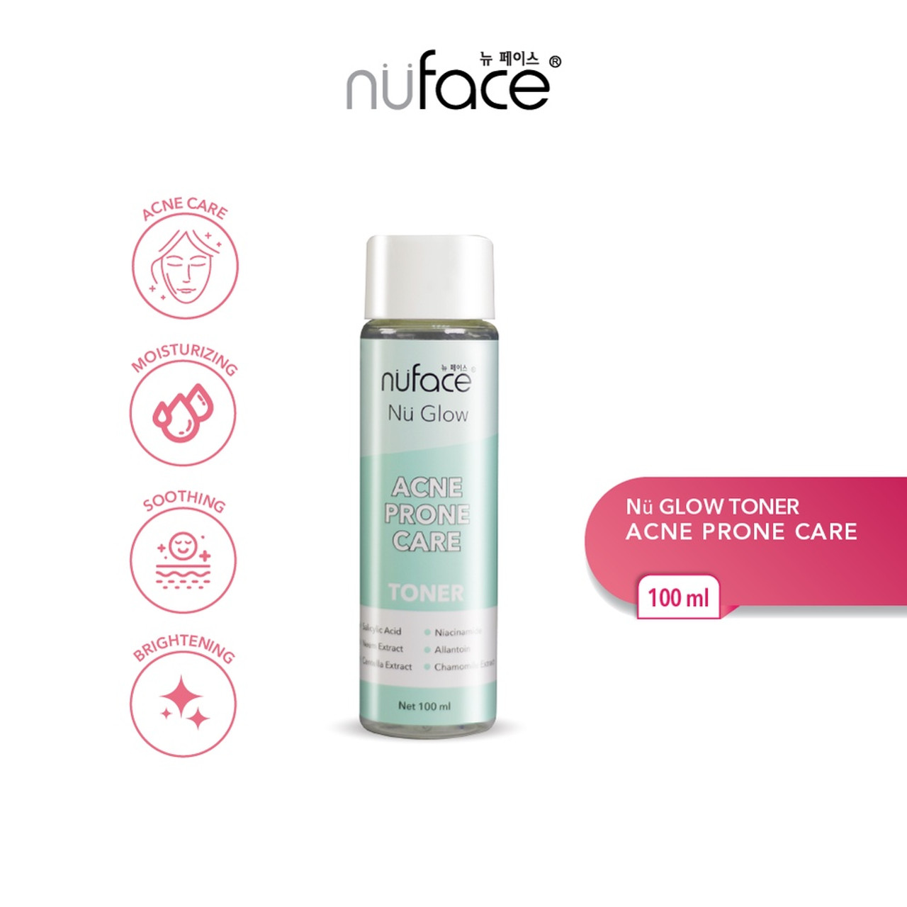 Nuface Nu Glow Acne Prone Care Toner, 100ml