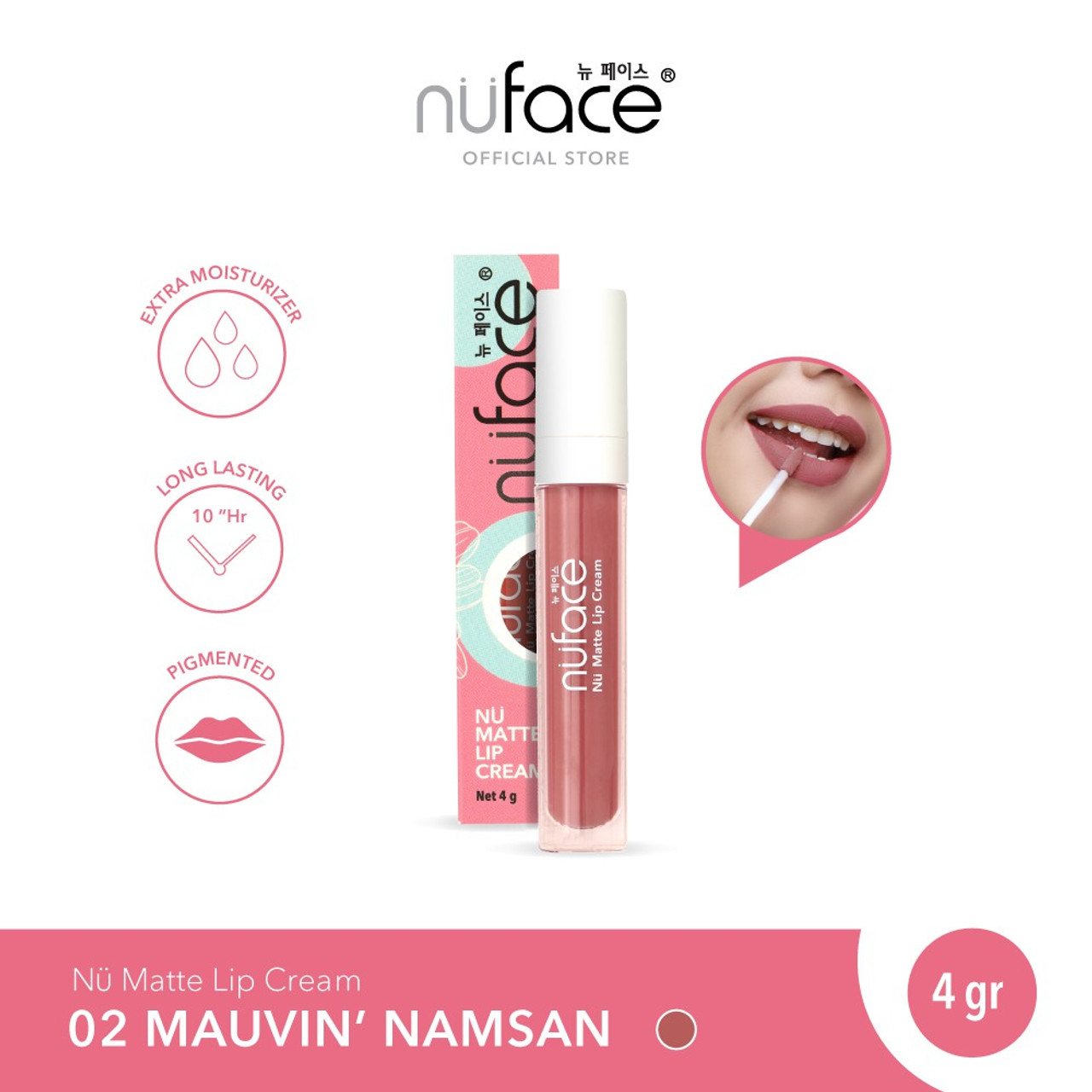 Nuface Nu Matte Lip Cream Mauvin' Namsan, 4gr