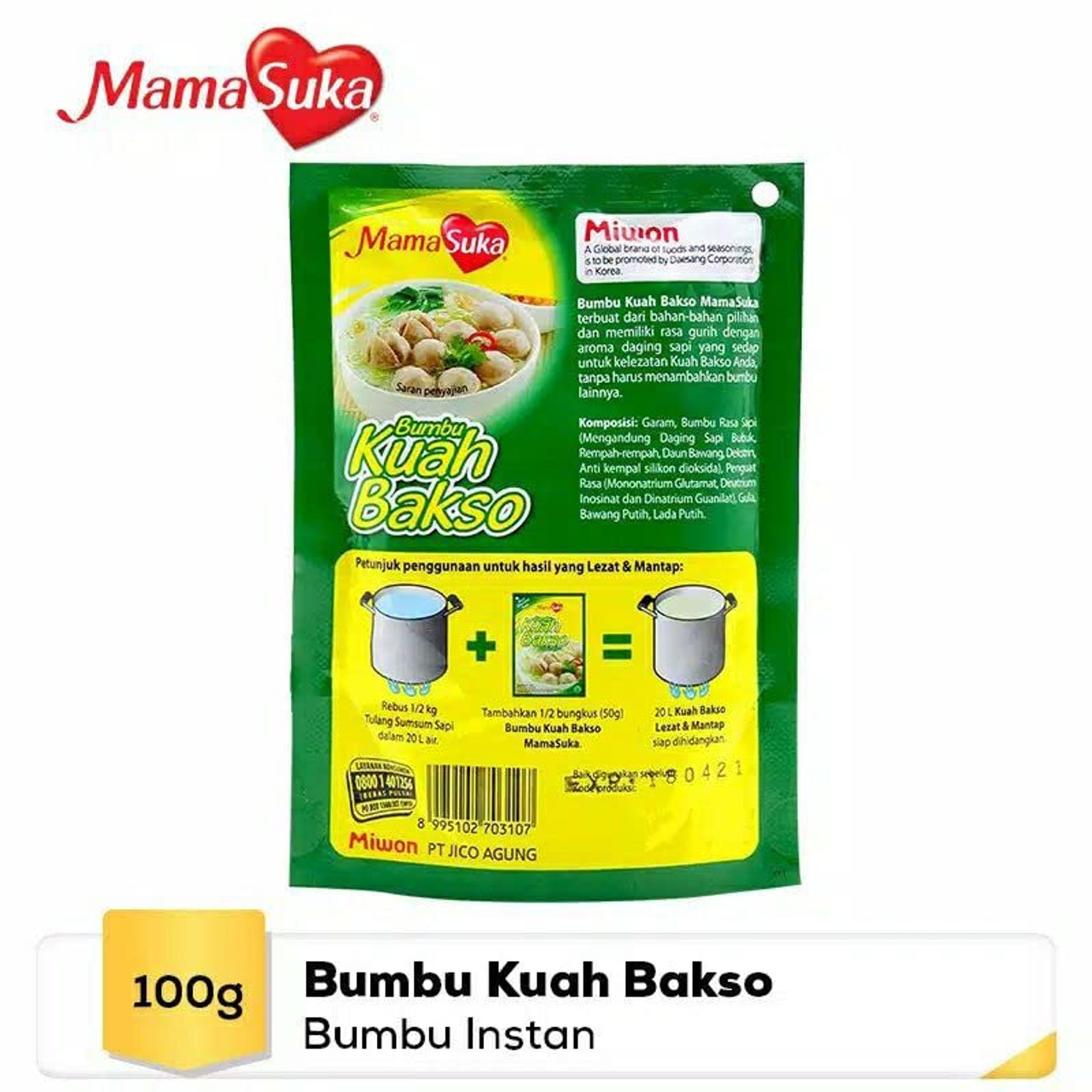 Mama Suka Bumbu Kuah Bakso 100 Gram Ud Jawa Berkah Makmur