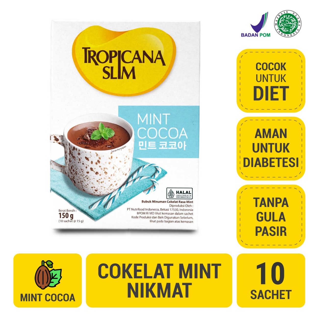 Tropicana Slim Mint Cocoa, 60 gram