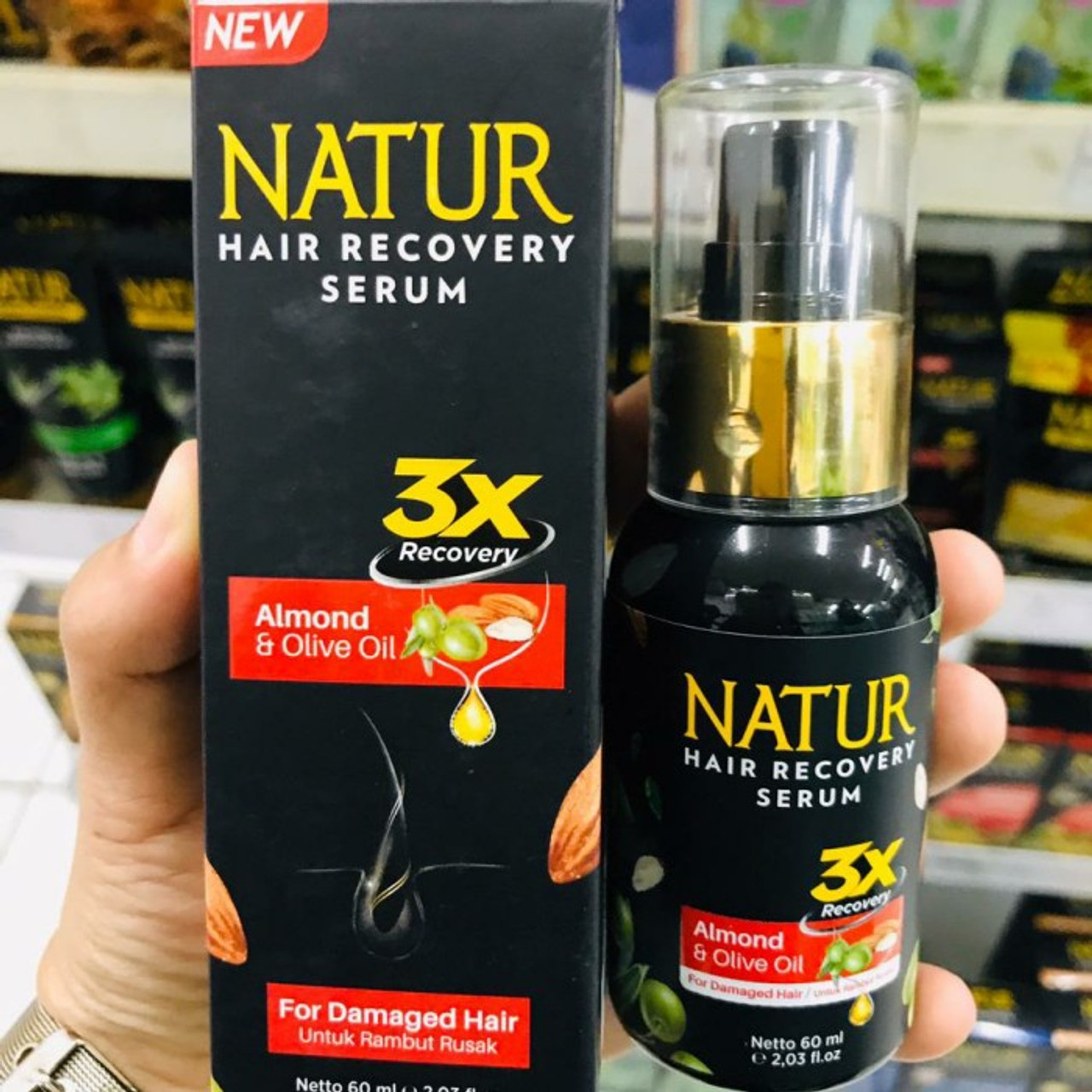 Natur Hair Recovery Serum Almond & Olive Oil 60 ml