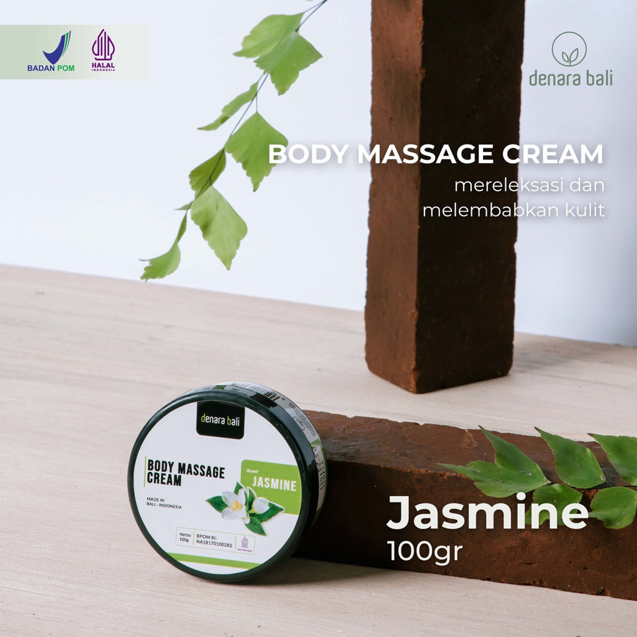 Denara Bali Body Massage Cream Jasmine, 100gr