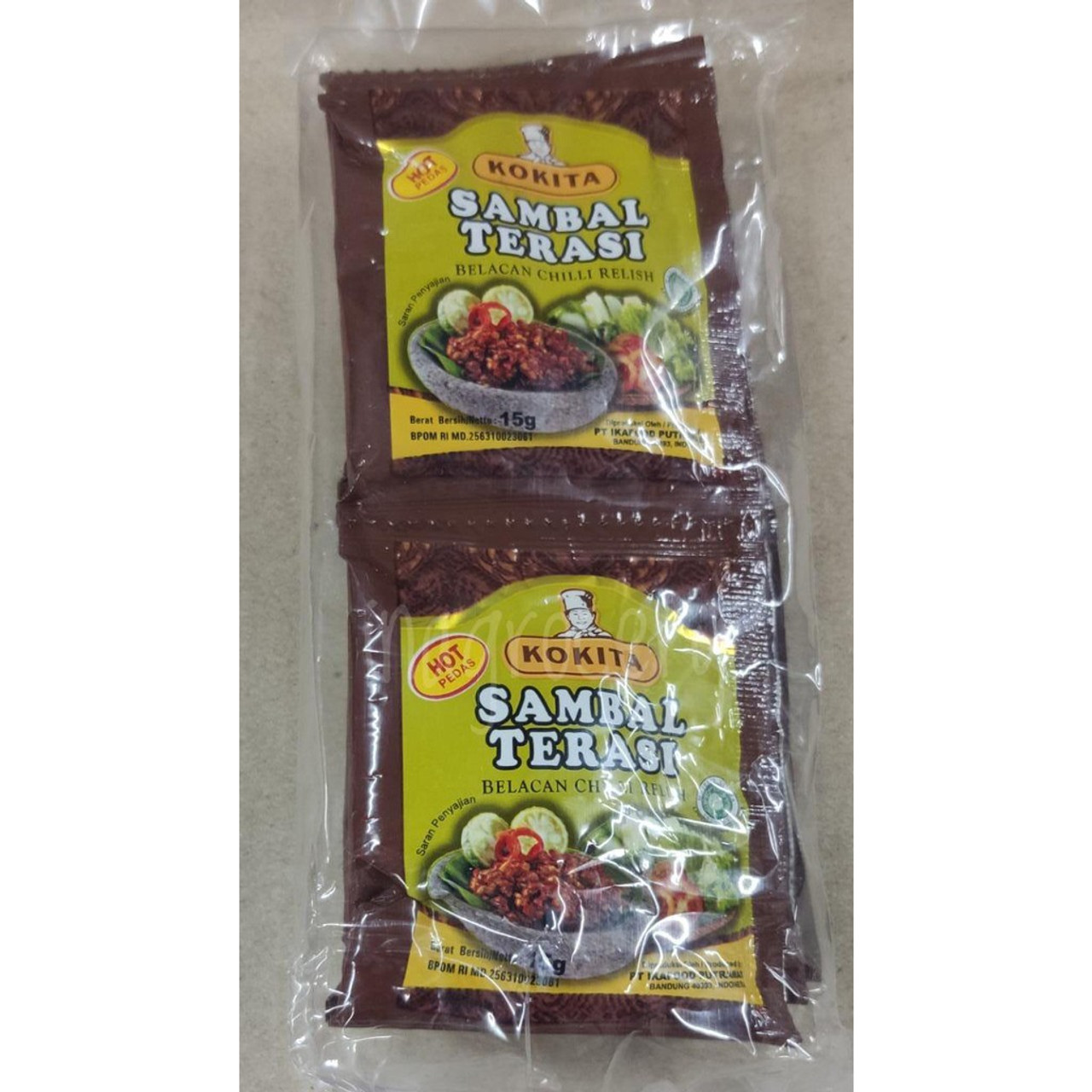 Kokita Sambal Terasi (Chili shrimp paste) @15gr - 10 ct