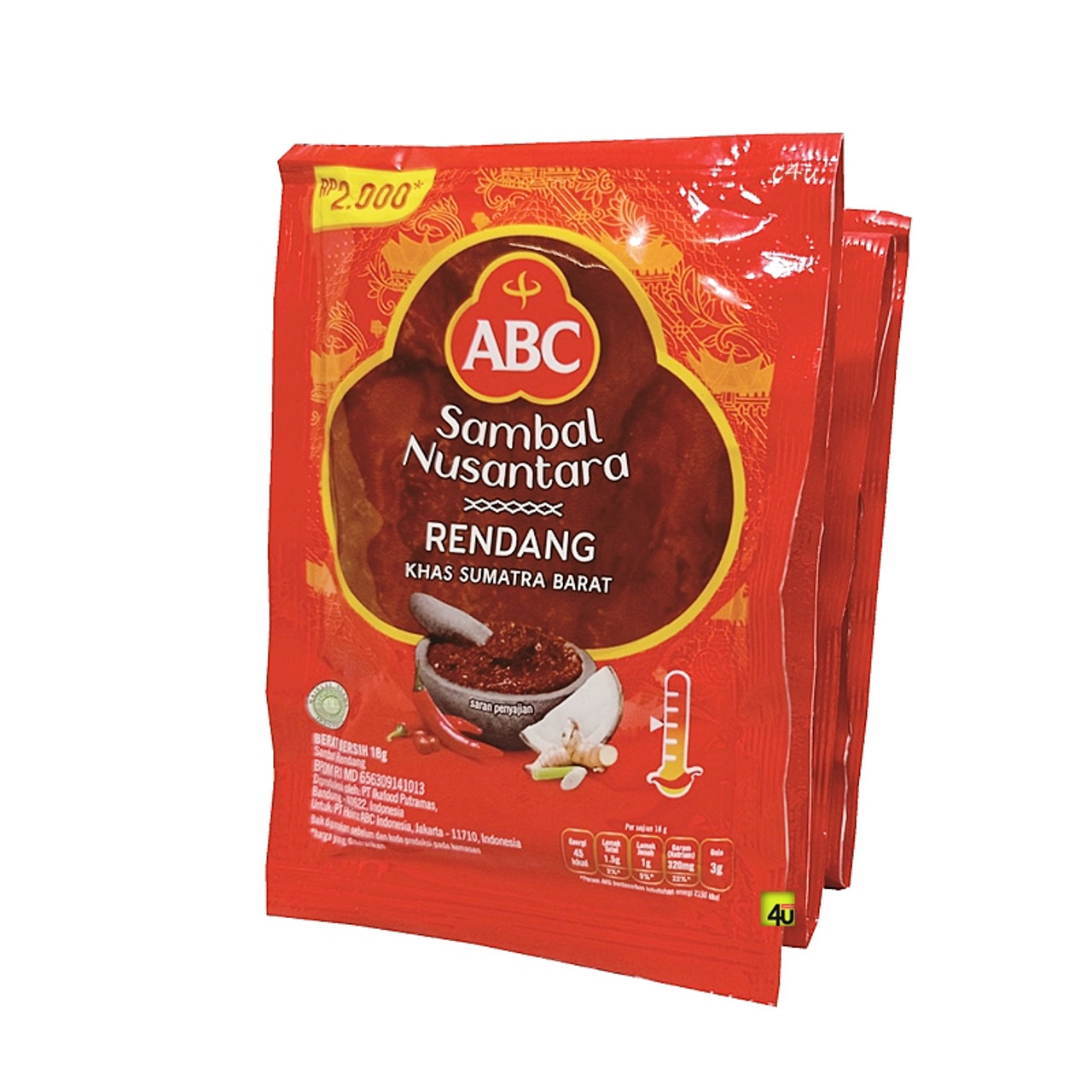 ABC Sambal Nusantara Rendang Sachet @18 gr - 10 ct