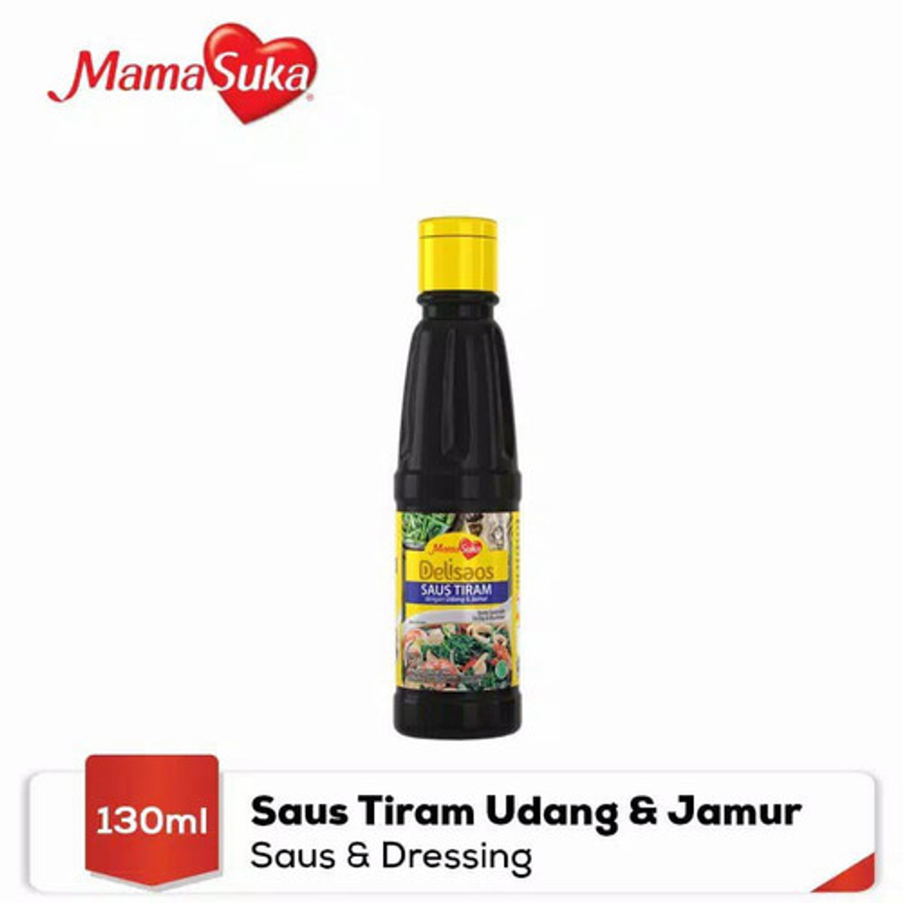 Mamasuka Delisaos Saus Tiram Udang dan Jamur (Shrimp & Mushroom Oyster Sauce), 130 ml