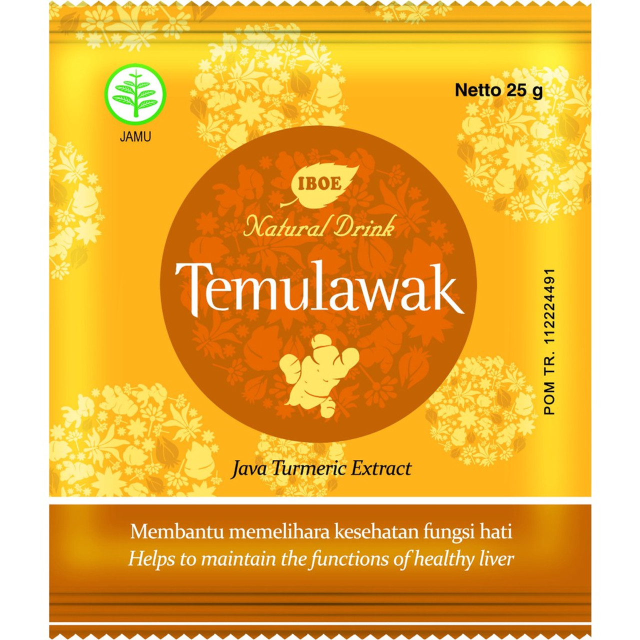 Jamu IBOE Natural Drink Temulawak , 5ct - @25 gr