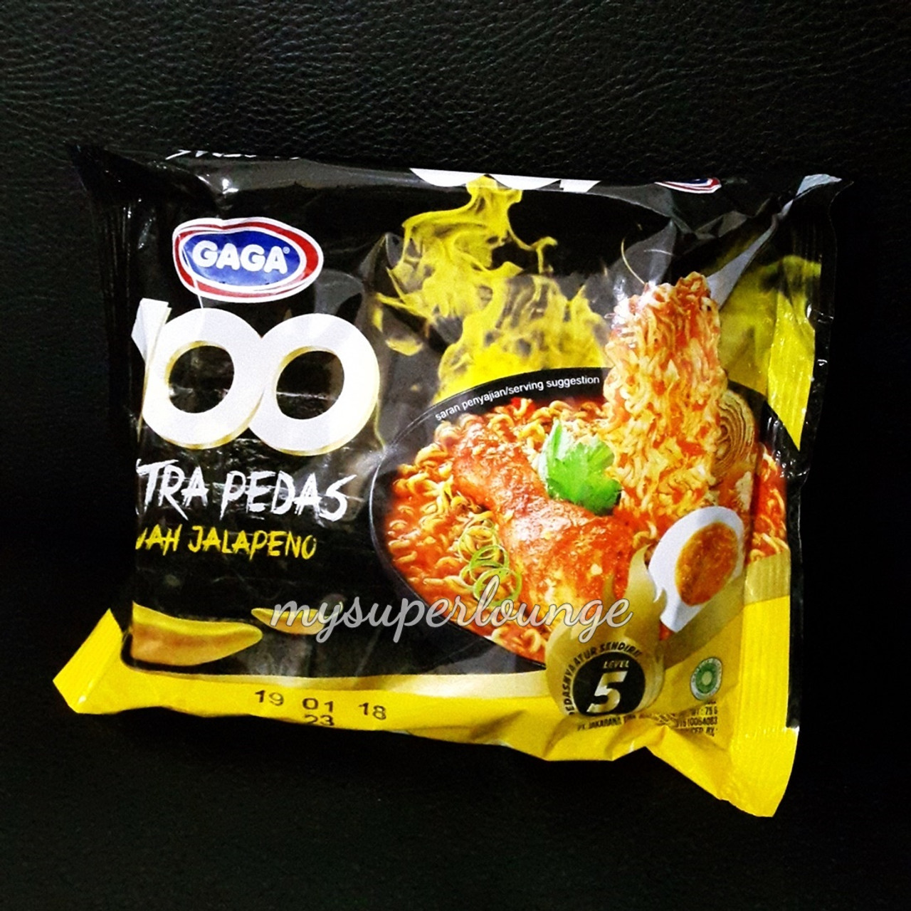 Gaga Instant Noodles 100 Extra Spicy Kuah Jalapeno 75g Pack Of 5