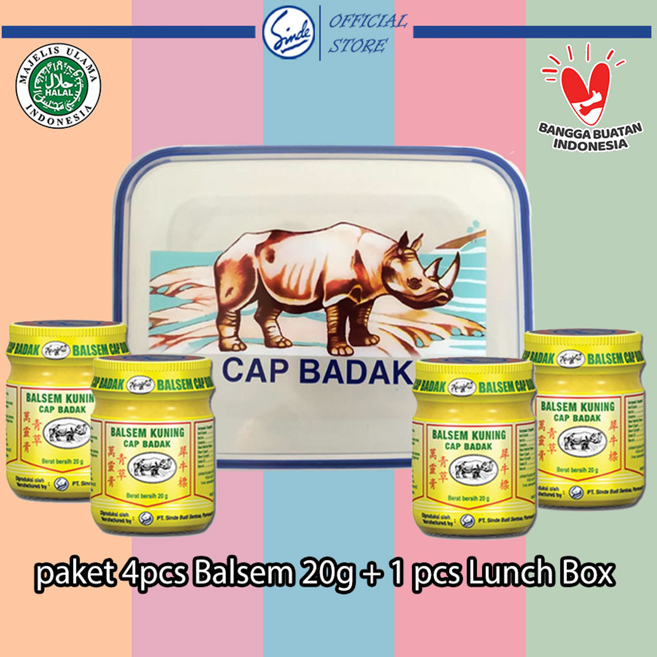 Cap Badak Balsem Yellow Balm, 20 Gram