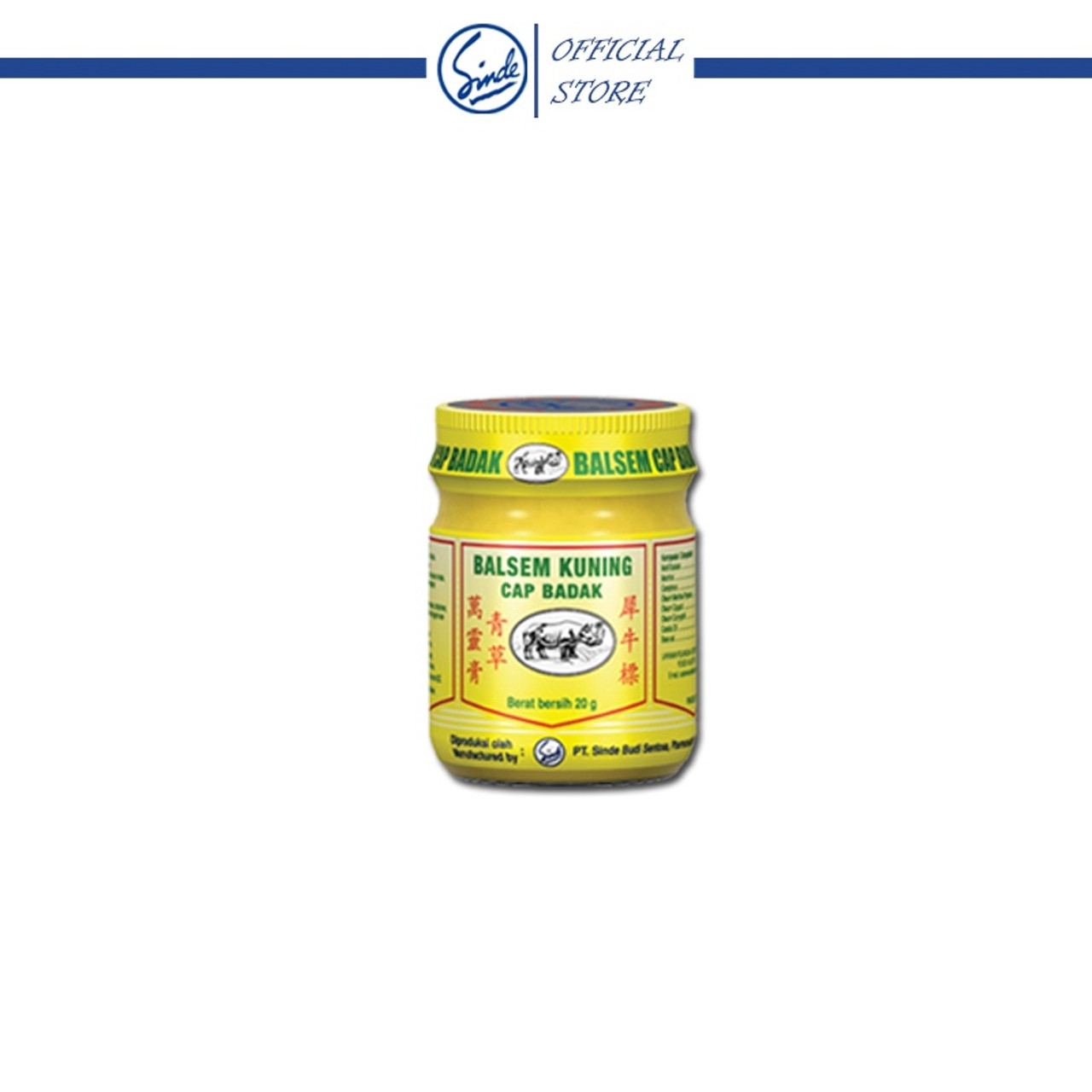 Cap Badak Balsem Yellow Balm, 20 Gram