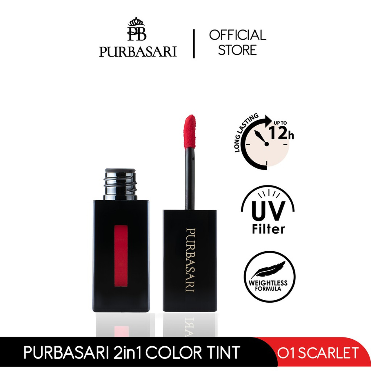 Purbasari 2IN1 Color Tint Cheek & Lip Tint Scarlet