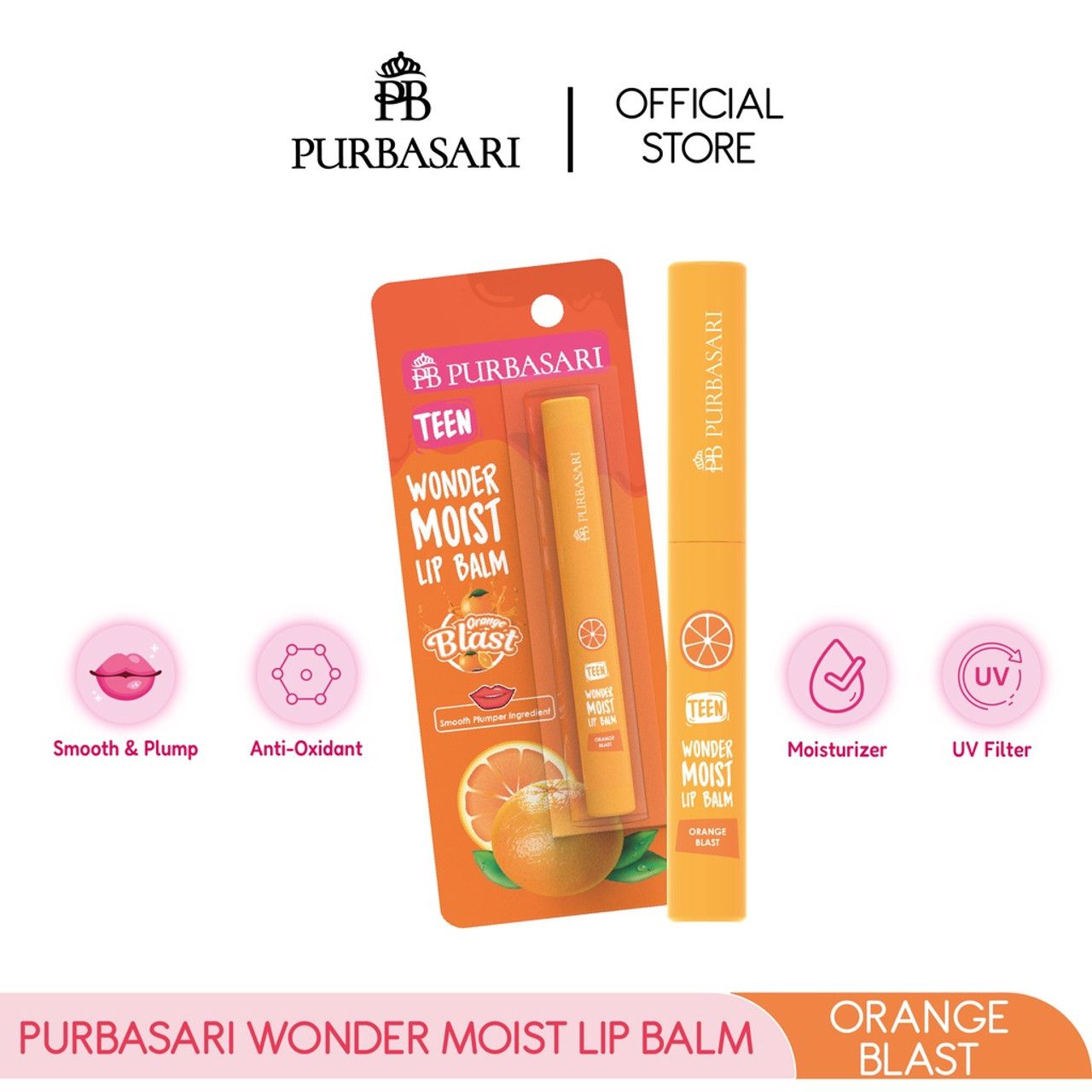 Purbasari Lip Balm Orange Blast