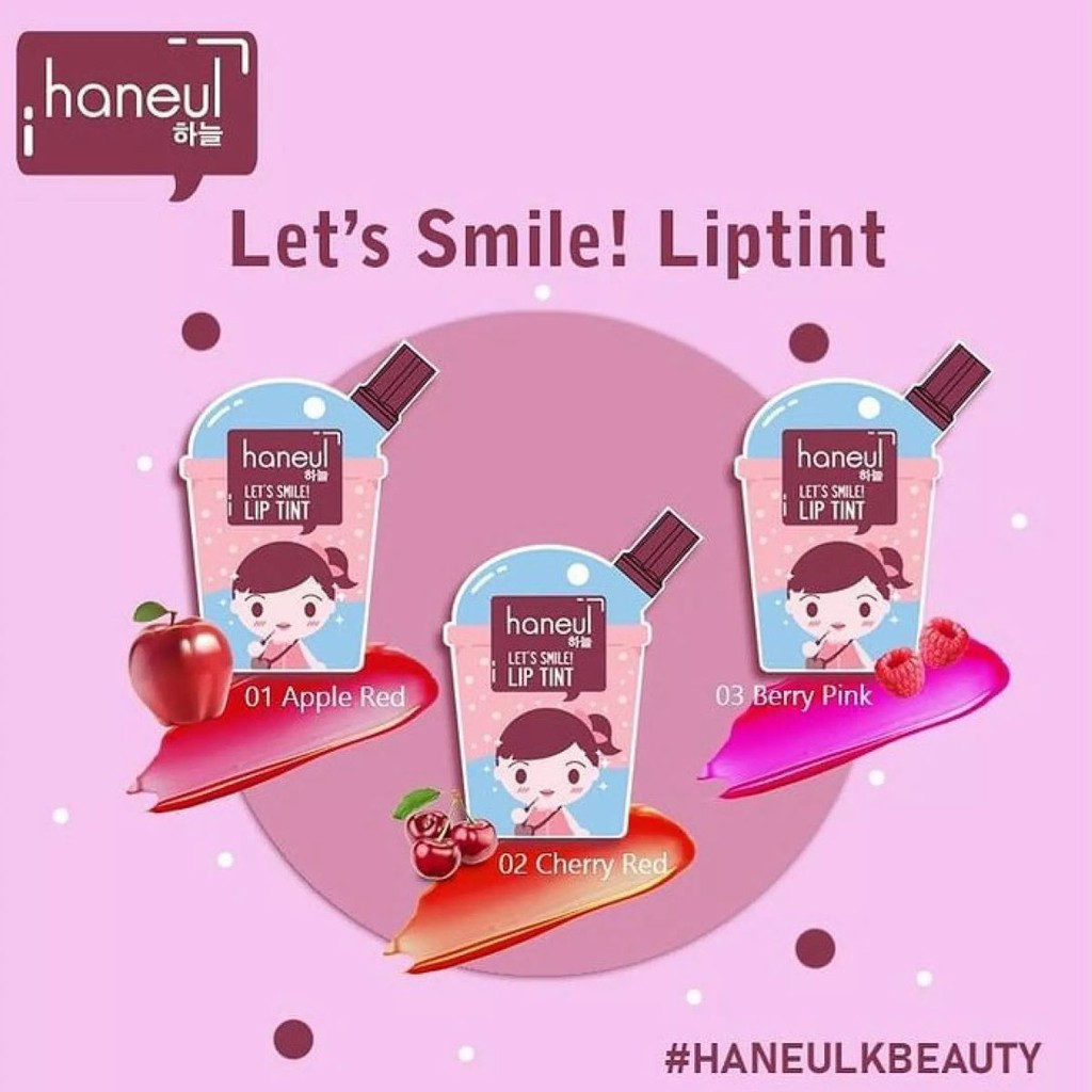 Purbasari Haneul Let’s Smile Lip Tint Apple Red