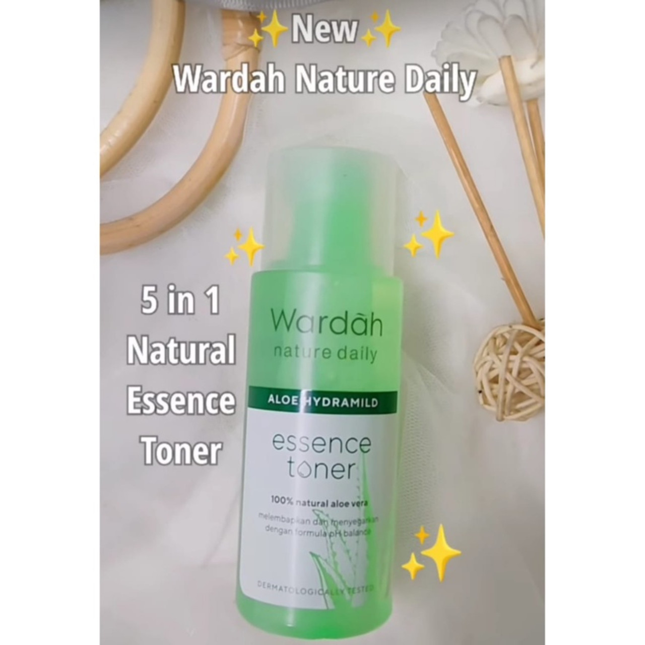 Wardah Nature Daily Aloe Hydramild Essence Toner, 100 ml
