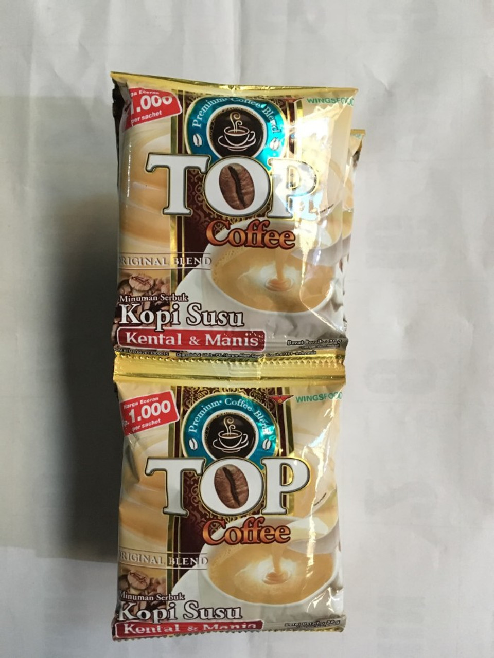 Top Coffee Susu Kental Manis (Sweetened Condensed Milk), 300gr (10ct@30gr)
