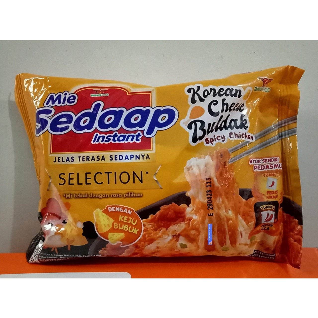 Sedaap Korean Cheese Buldak Fried Instant Noodles 86 Gr 5 Pcs