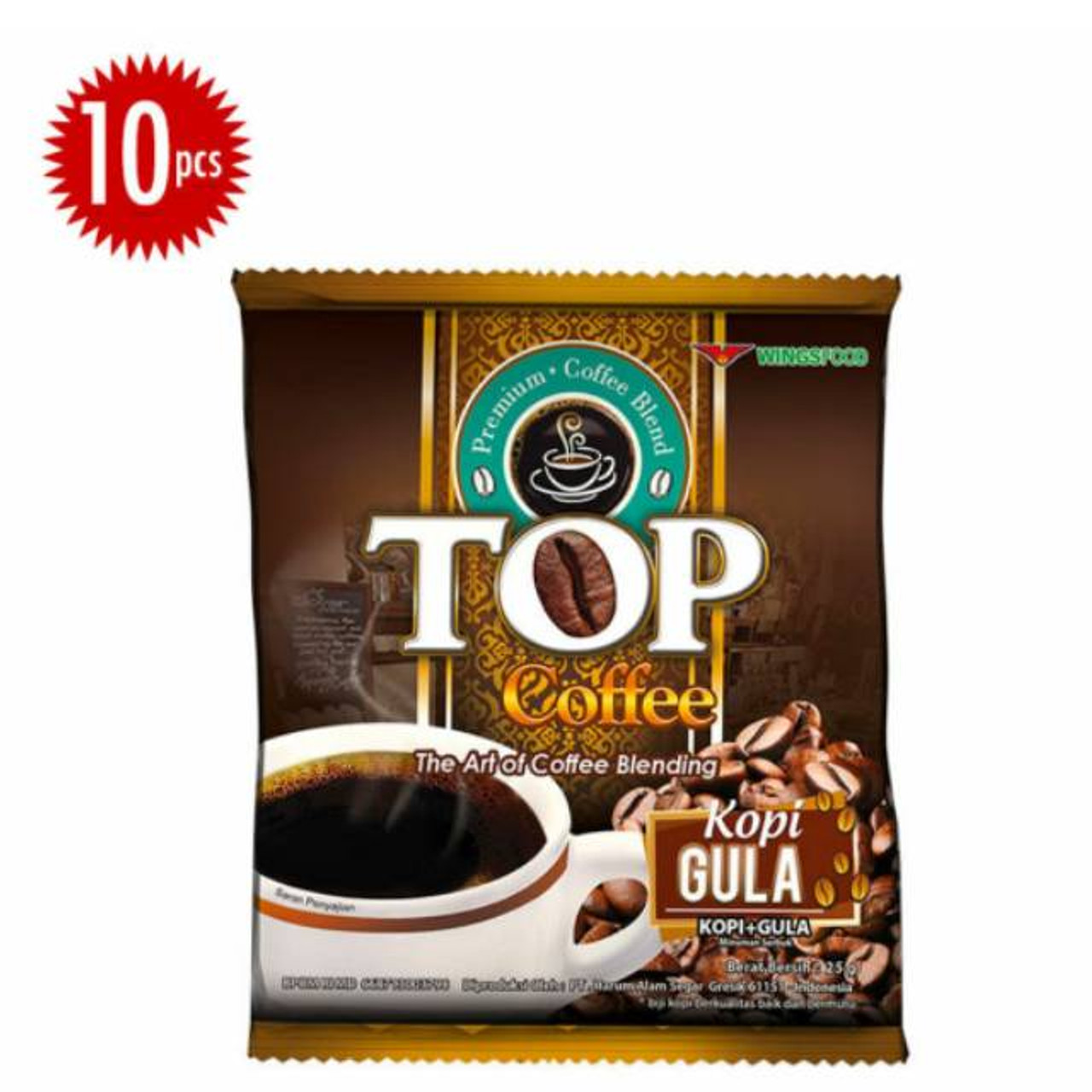 Top Coffee Gula 2 In 1, 250gr (10ct @25gr)