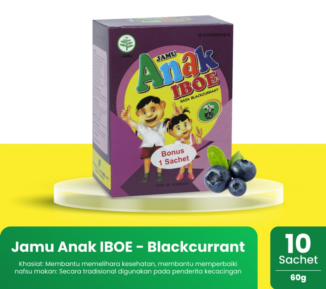 Jamu Iboe Anak ( Blackcurrant ) @6gr - 10 ct