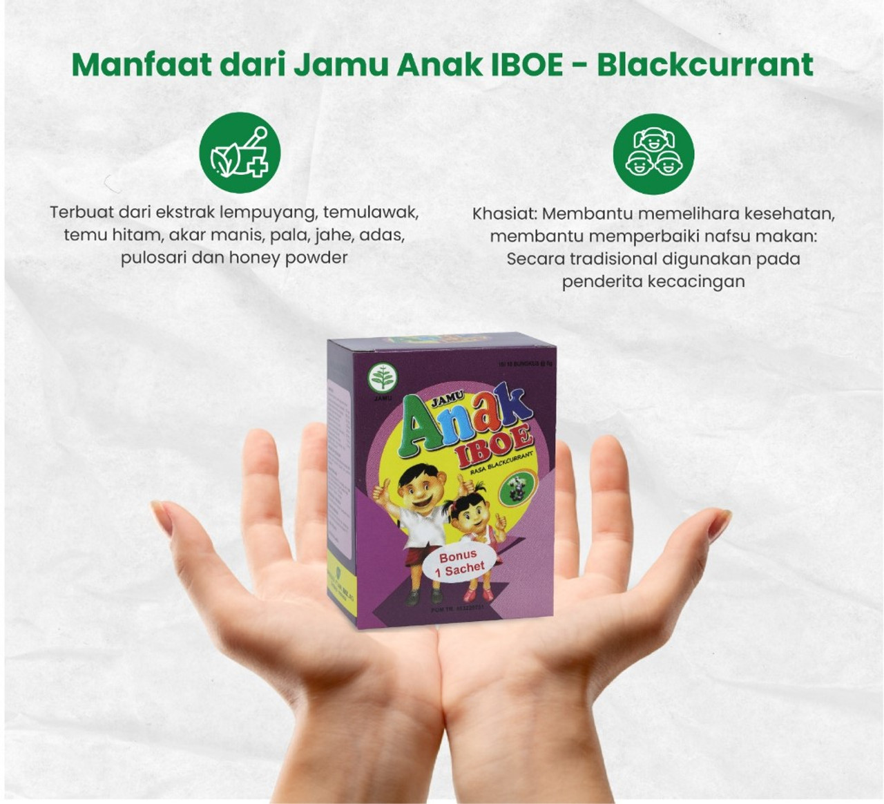 Jamu Iboe Anak ( Blackcurrant ) @6gr - 10 ct