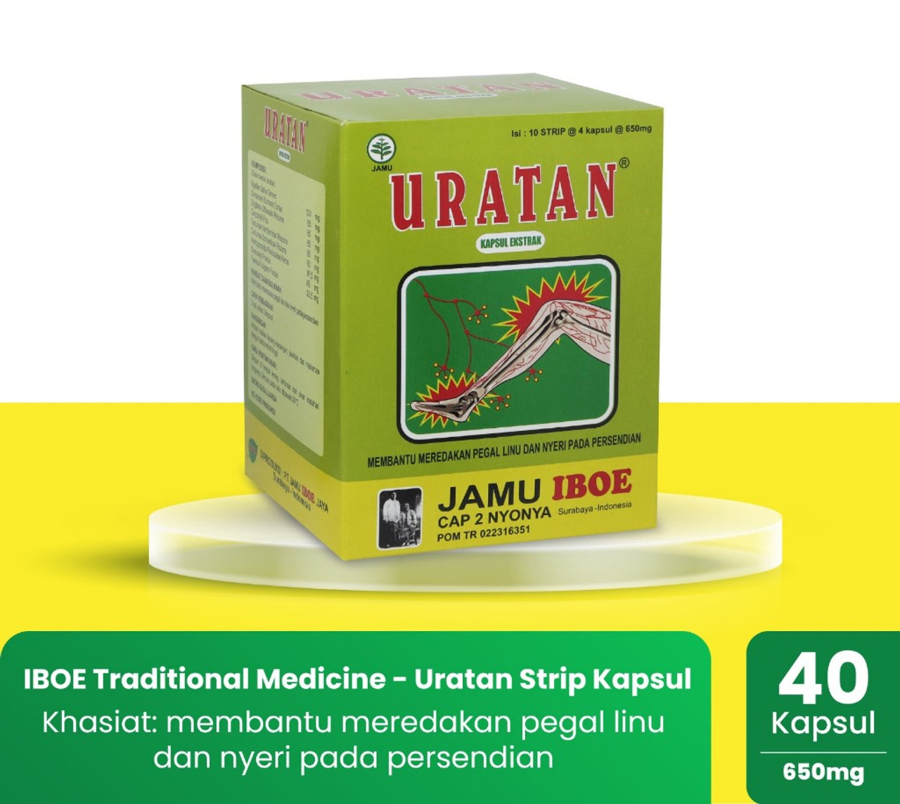 Jamu Iboe Uratan Strip 40 capsules