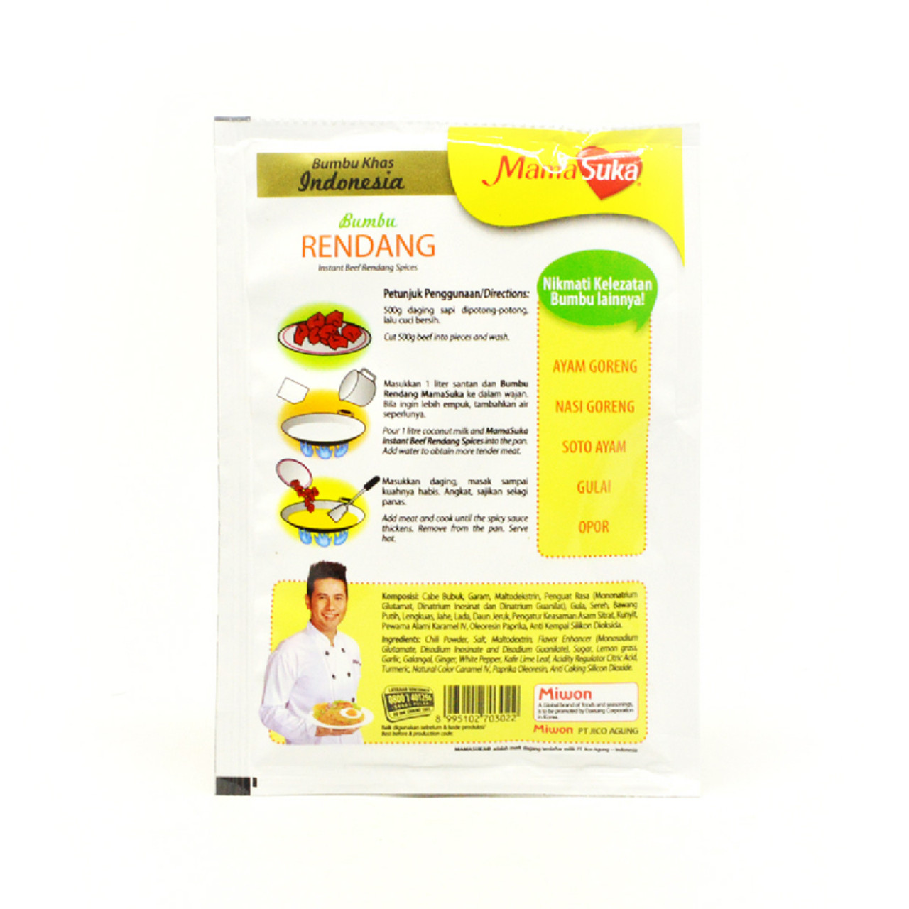 MamaSuka Instant Rendang Seasoning 25g