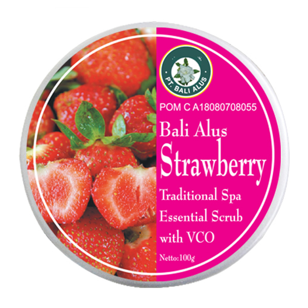 BALI ALUS Lulur Cream Scrub Strawberry, 100gr