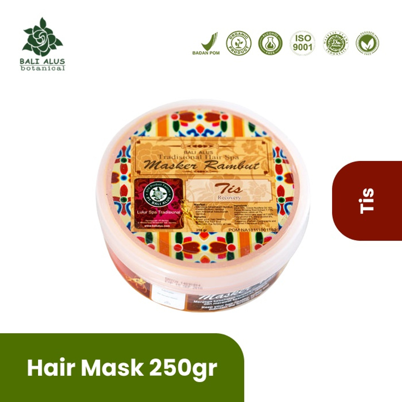 Bali Alus Hair Mask Tis (Ginseng), 250 gr