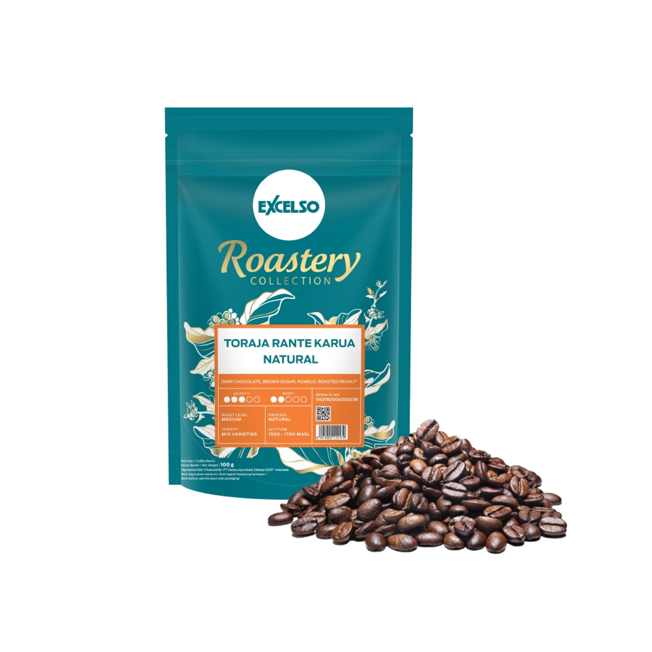 Excelso Roastery Collection Toraja Rante Karua Natural Beans 100Gr