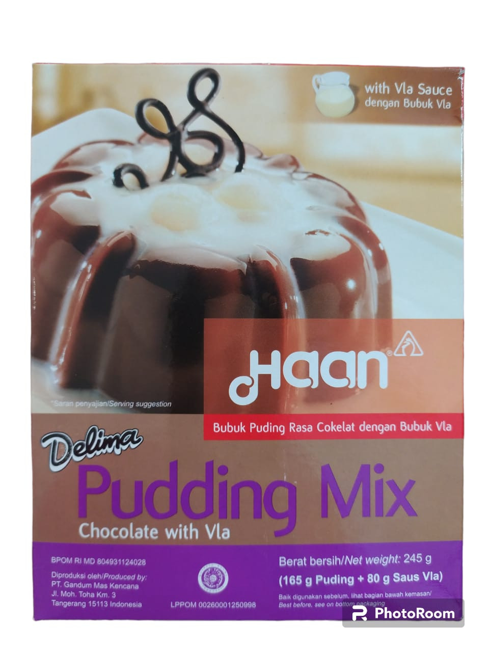 Haan Delima Puding Chocolate, 245gr