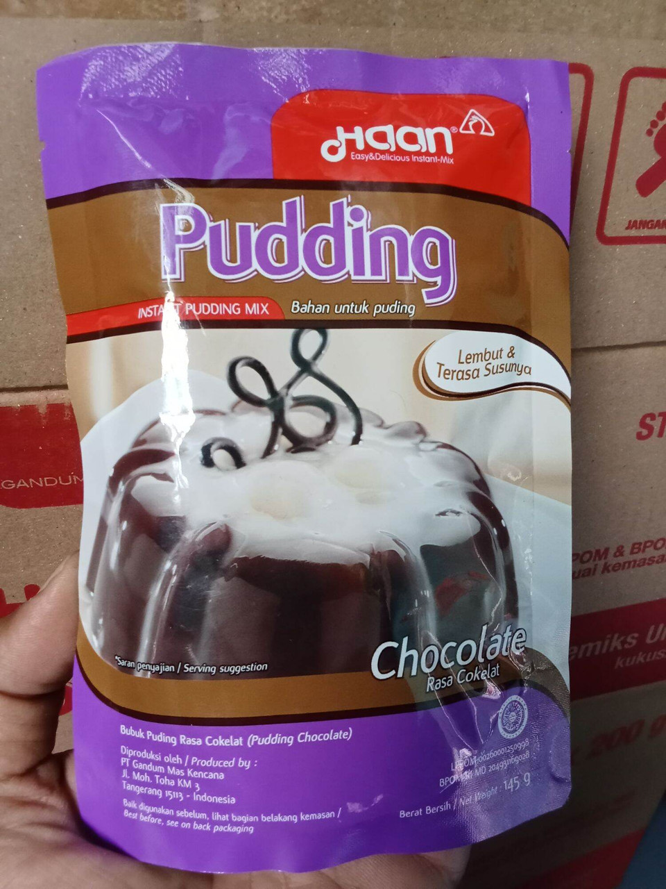 Haan Puding Mix Chocolate, 145gr