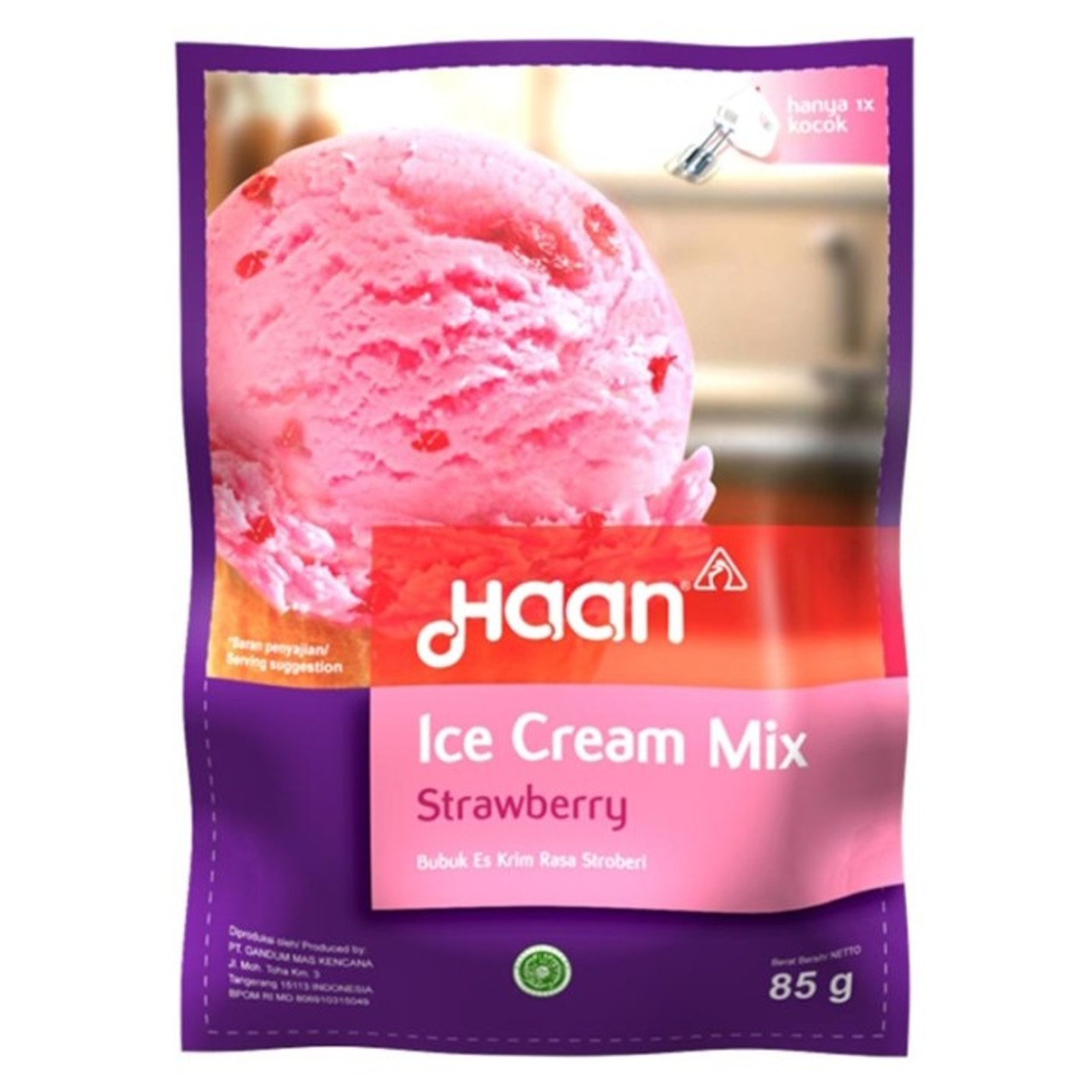 Haan Ice Cream Mix Strawberry, 85gr