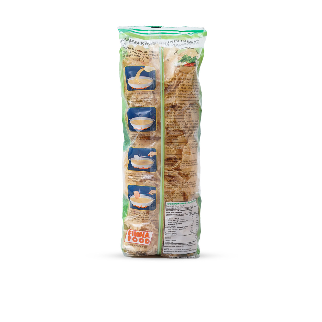 FINNA Lettuce Vegetable Crackers - FINNA Kerupuk Sayur Selada, 380gr