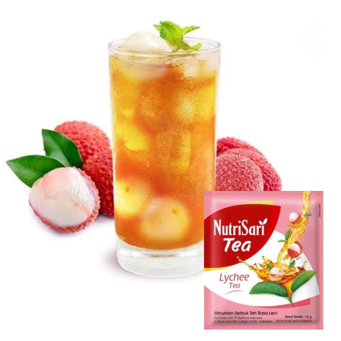 NutriSari Instant Drink Lychee Tea Flavour @14gr, 10 Sachet