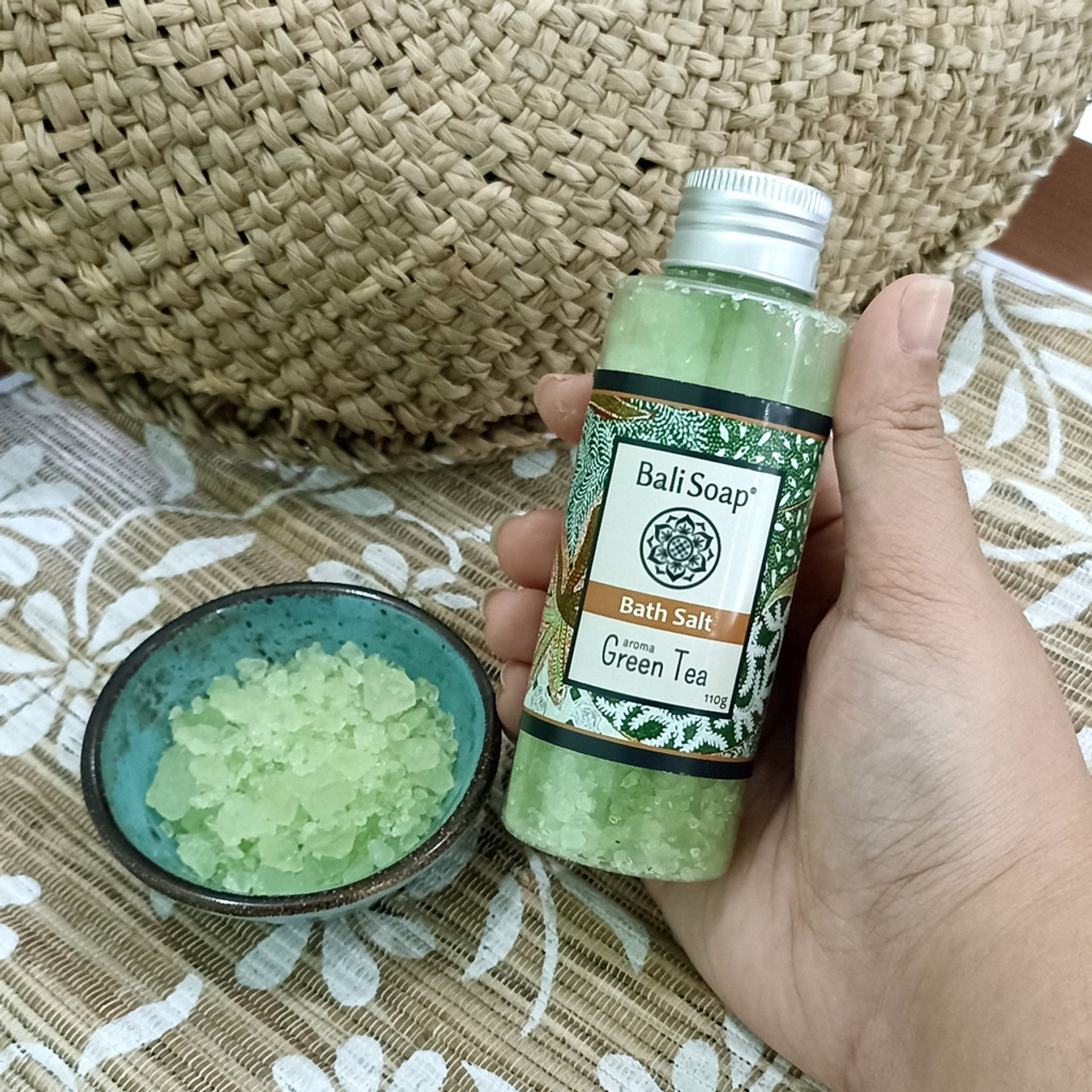 Bali Soap Bath Salt - Sea Garden Green Tea, 110gr