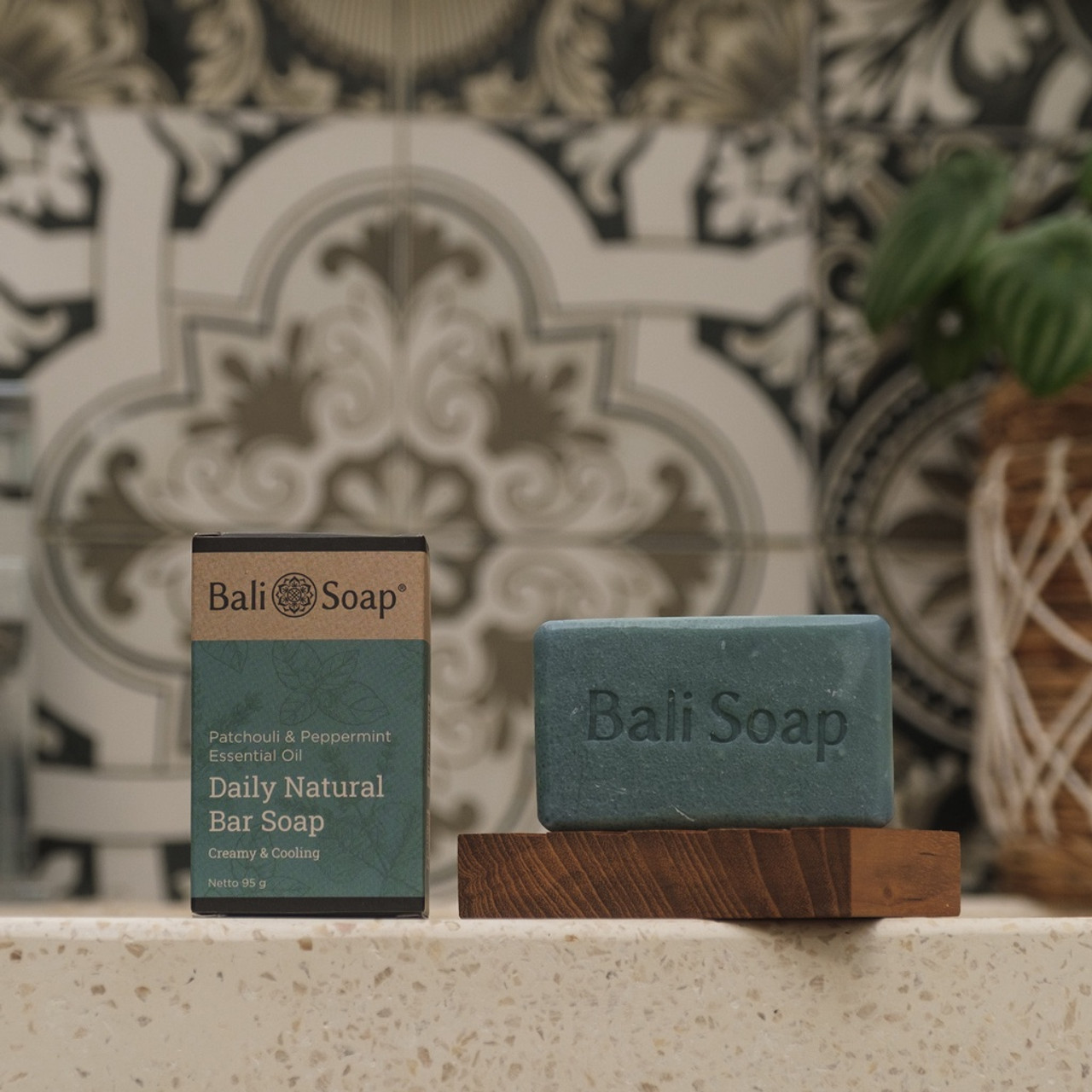 Bali Soap Essential Oil Bar Soap - Patchouli & Peppermint , 95gr