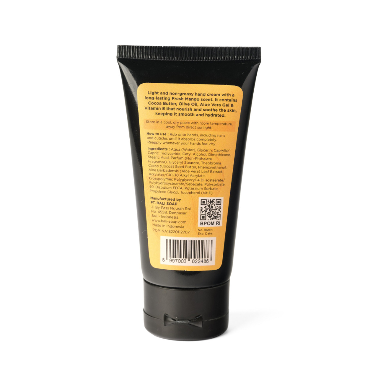 Bali Soap Hand Cream - Fresh Mango , 50ml