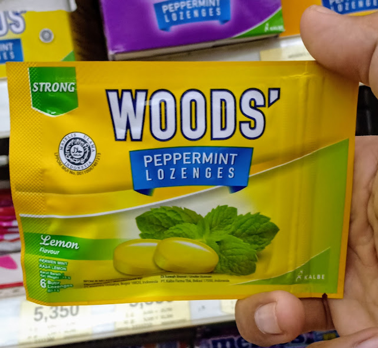 Woods Peppermint Lozenges Lemon 15g (3Pcs)