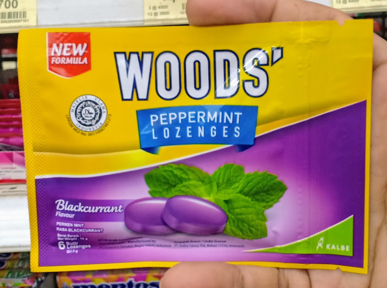 Woods Peppermint Lozenges Blackcurrant 15g (3 pcs )