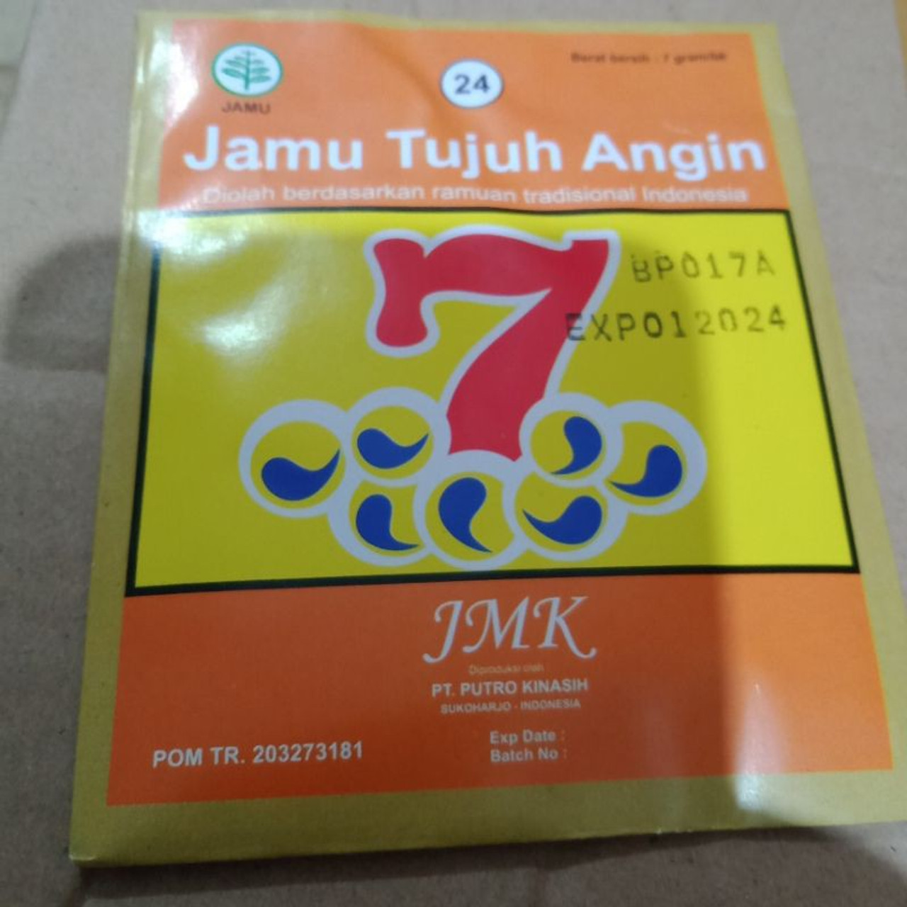 JMK Jamu Tujuh Angin, 35gr (5 saset @7gr)