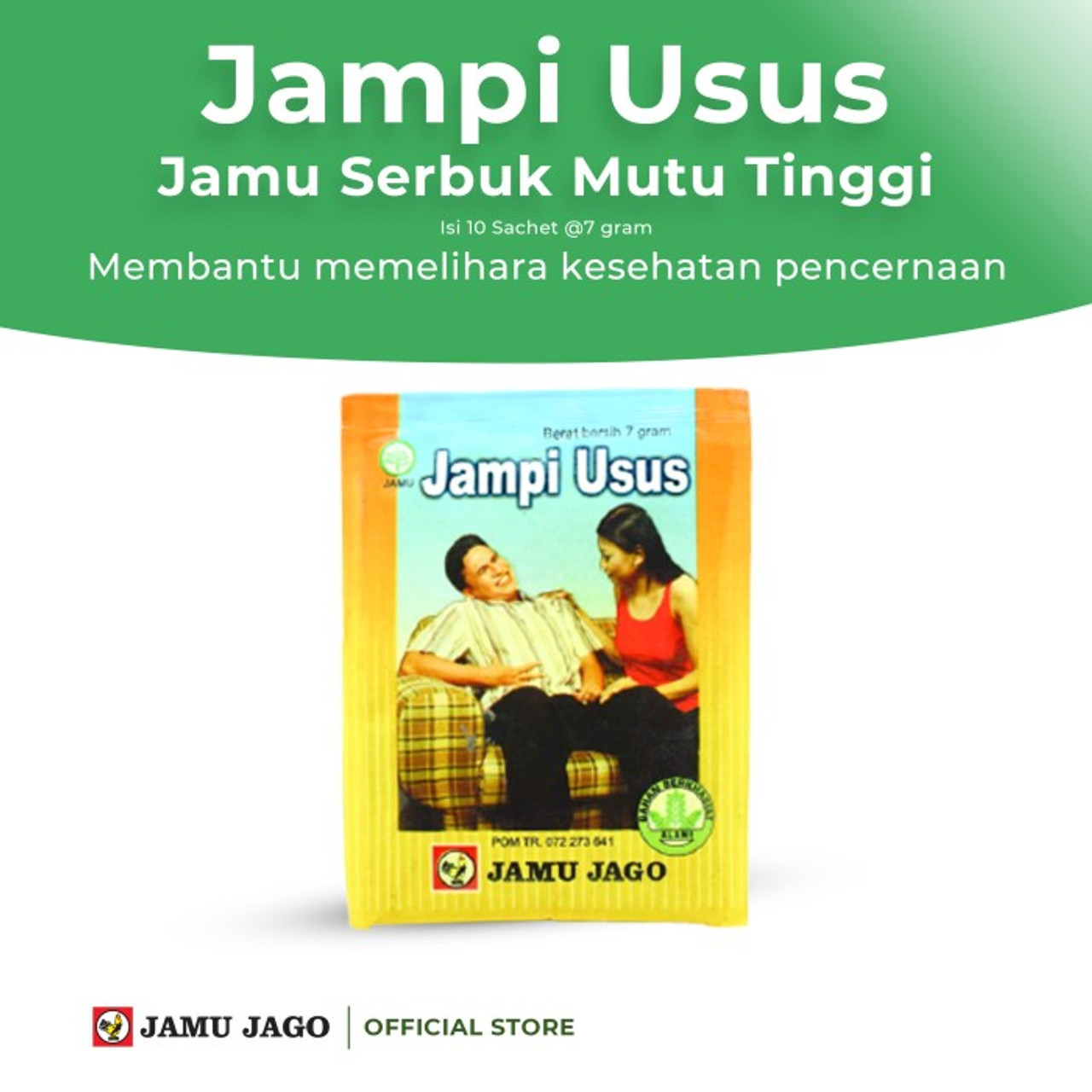 Jamu Jago Jampi Usus, 70gr (10 sachet @7gr)